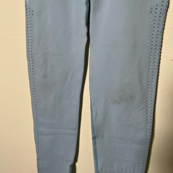 ACTA Perforated Seamless Leggings Light Baby Blue Size S - Picture 10 of 11